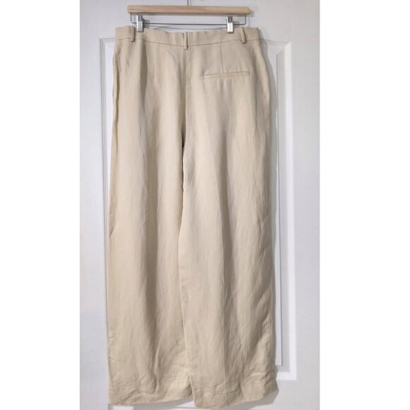 NEW COS | Relaxed Linen-Blend Wide-Leg Trousers in Beige - Picture 5 of 14